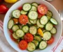cucumber and tomato salad with vinegar