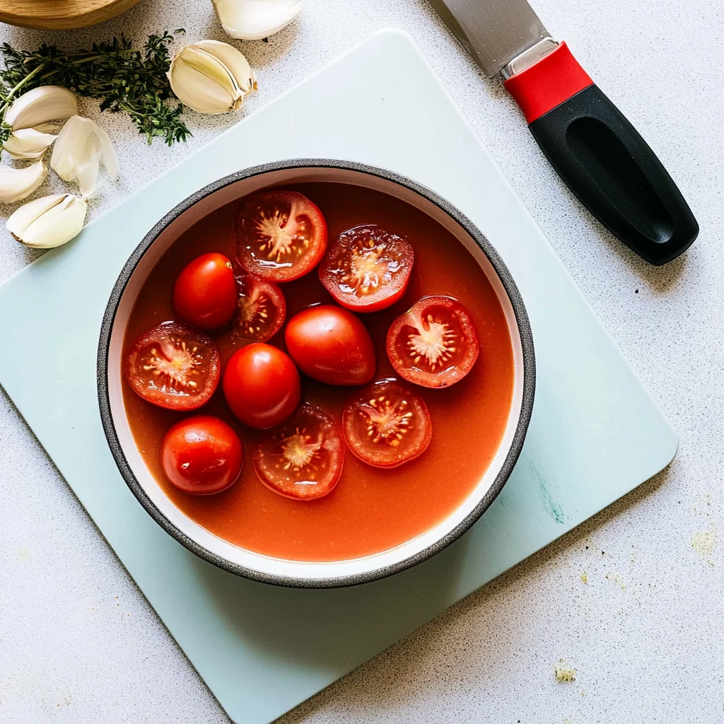 homemade tomato soup with fresh tomatoes image 5