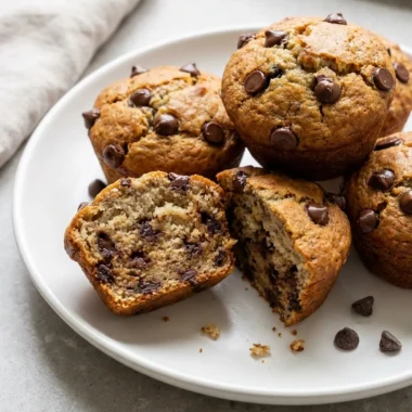 Chocolate Chip Banana Bread Muffins finished recipe