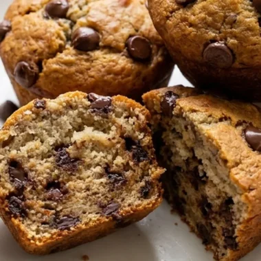 Chocolate Chip Banana Bread Muffins finished recipe