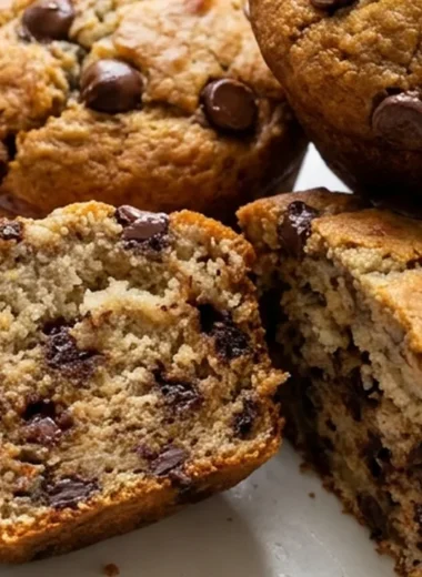 Chocolate Chip Banana Bread Muffins finished recipe