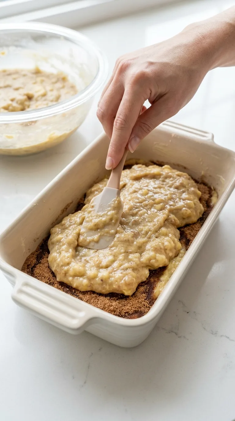 Cinnamon Roll Banana Bread with Cream Cheese Glaze step 7