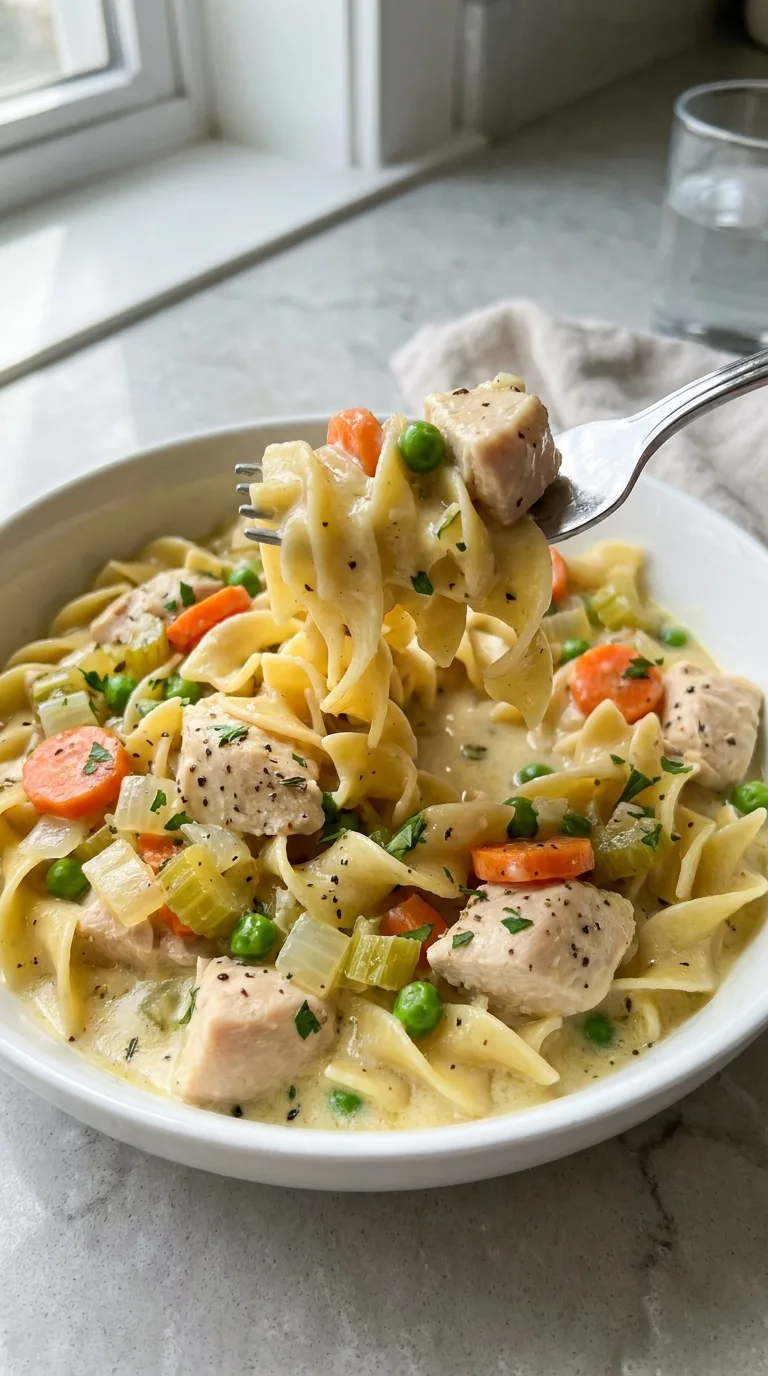 Creamy Chicken and Noodles step Final