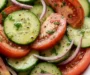 Cucumber and Tomato Salad with Vinegar