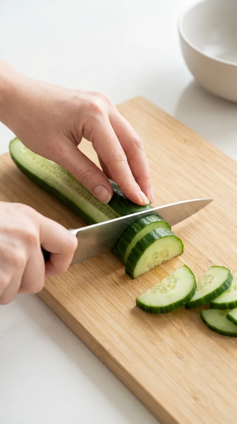 Cucumber and Tomato Salad with Vinegar step 1