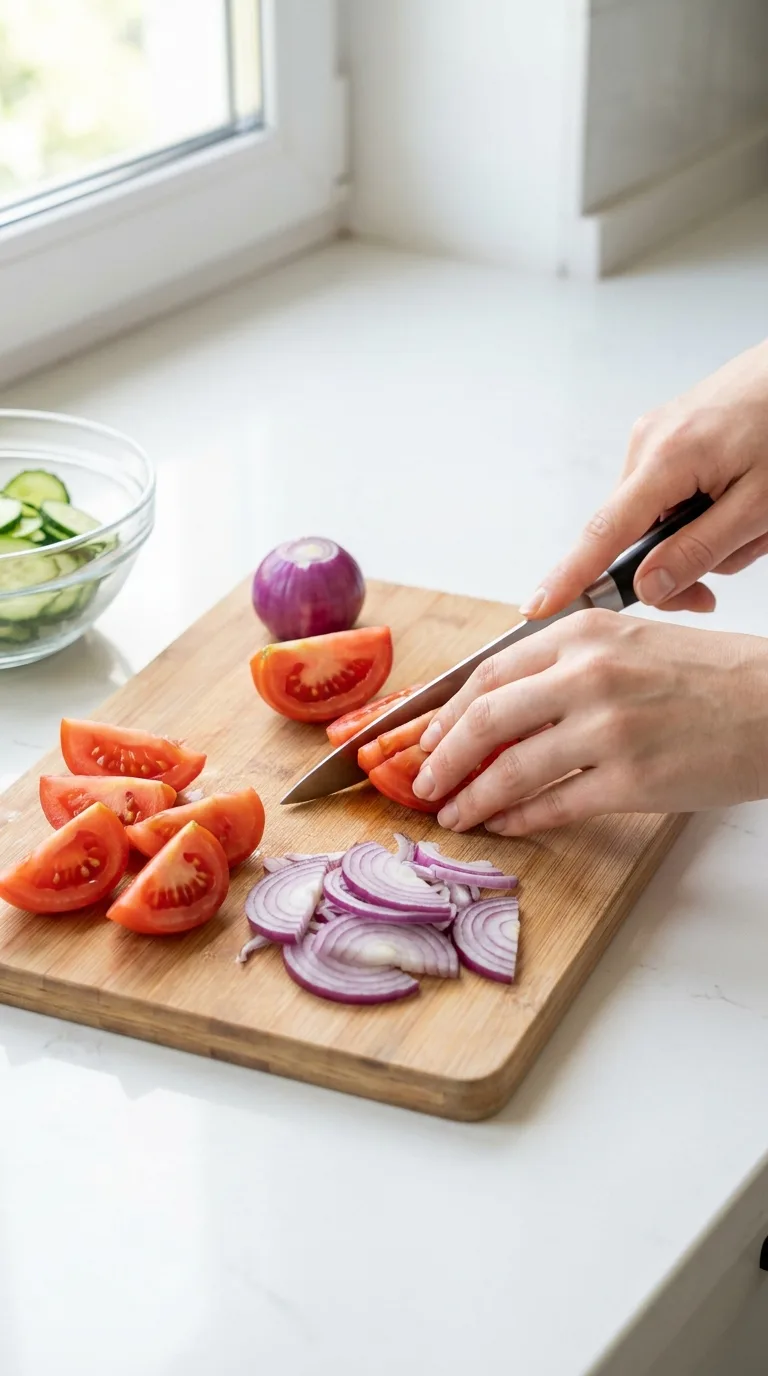 Cucumber and Tomato Salad with Vinegar step 2