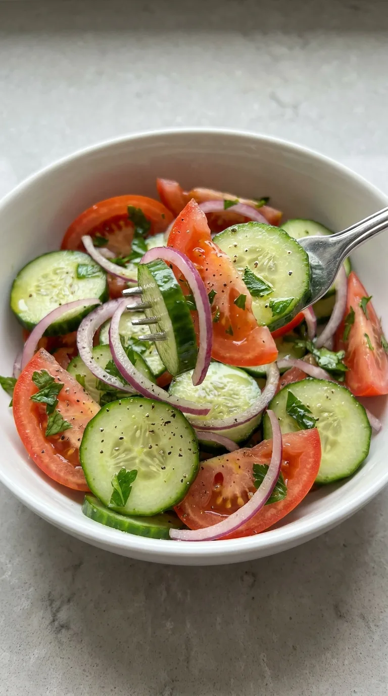 Cucumber and Tomato Salad with Vinegar step Final