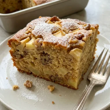 Fresh Apple Cake with Cinnamon and Walnuts finished recipe