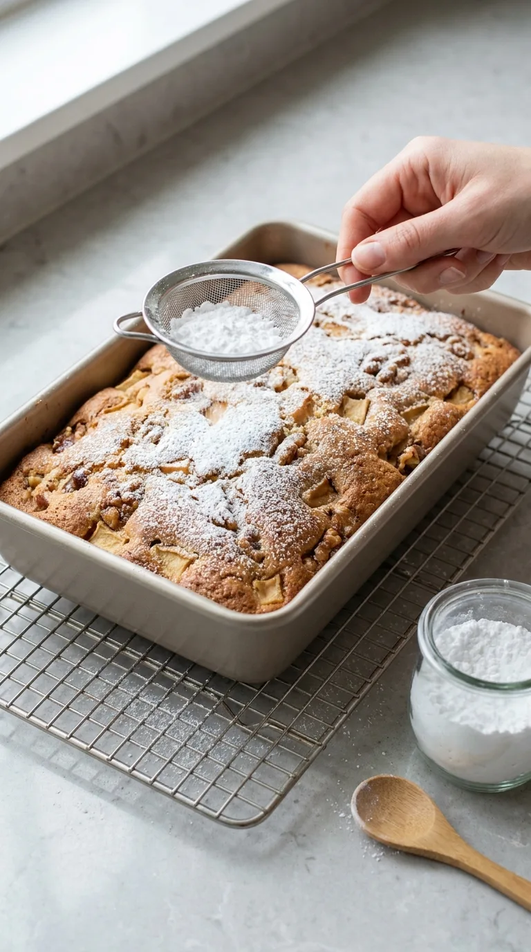 Fresh Apple Cake with Cinnamon and Walnuts step 11