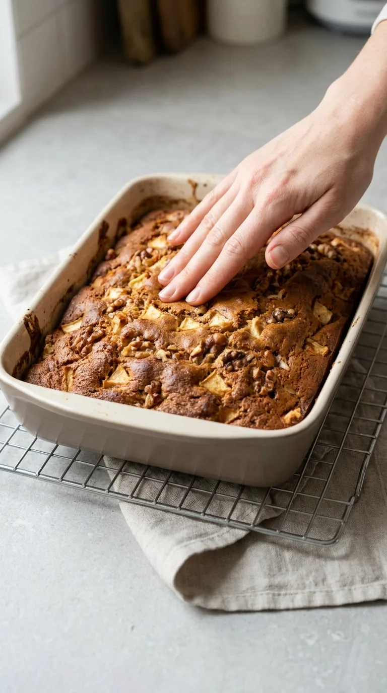 Fresh Apple Cake with Cinnamon and Walnuts step 8