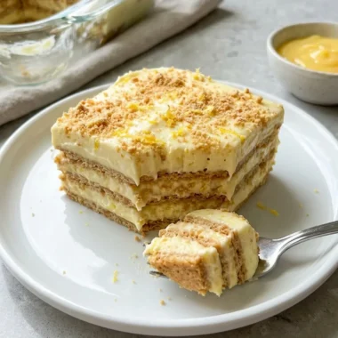 Lemon Icebox Cake finished recipe
