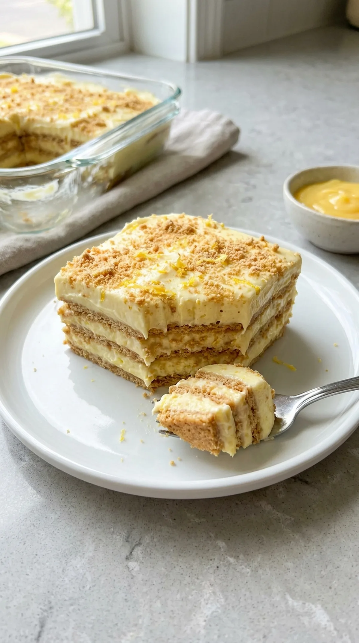 Lemon Icebox Cake finished recipe