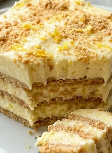 Lemon Icebox Cake finished recipe