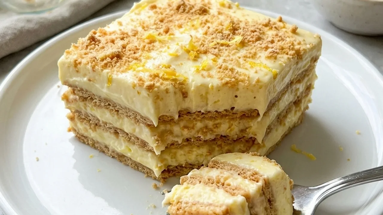 Lemon Icebox Cake finished recipe