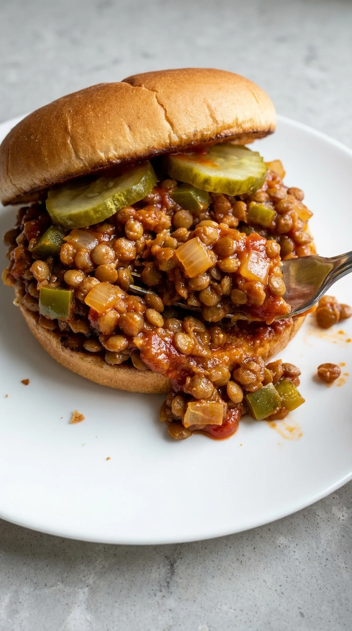 Lentil Sloppy Joes finished recipe
