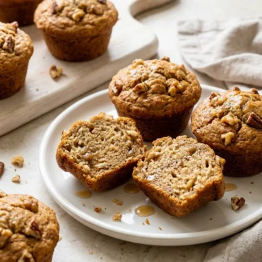 Moist Almond Flour Banana Muffins finished recipe