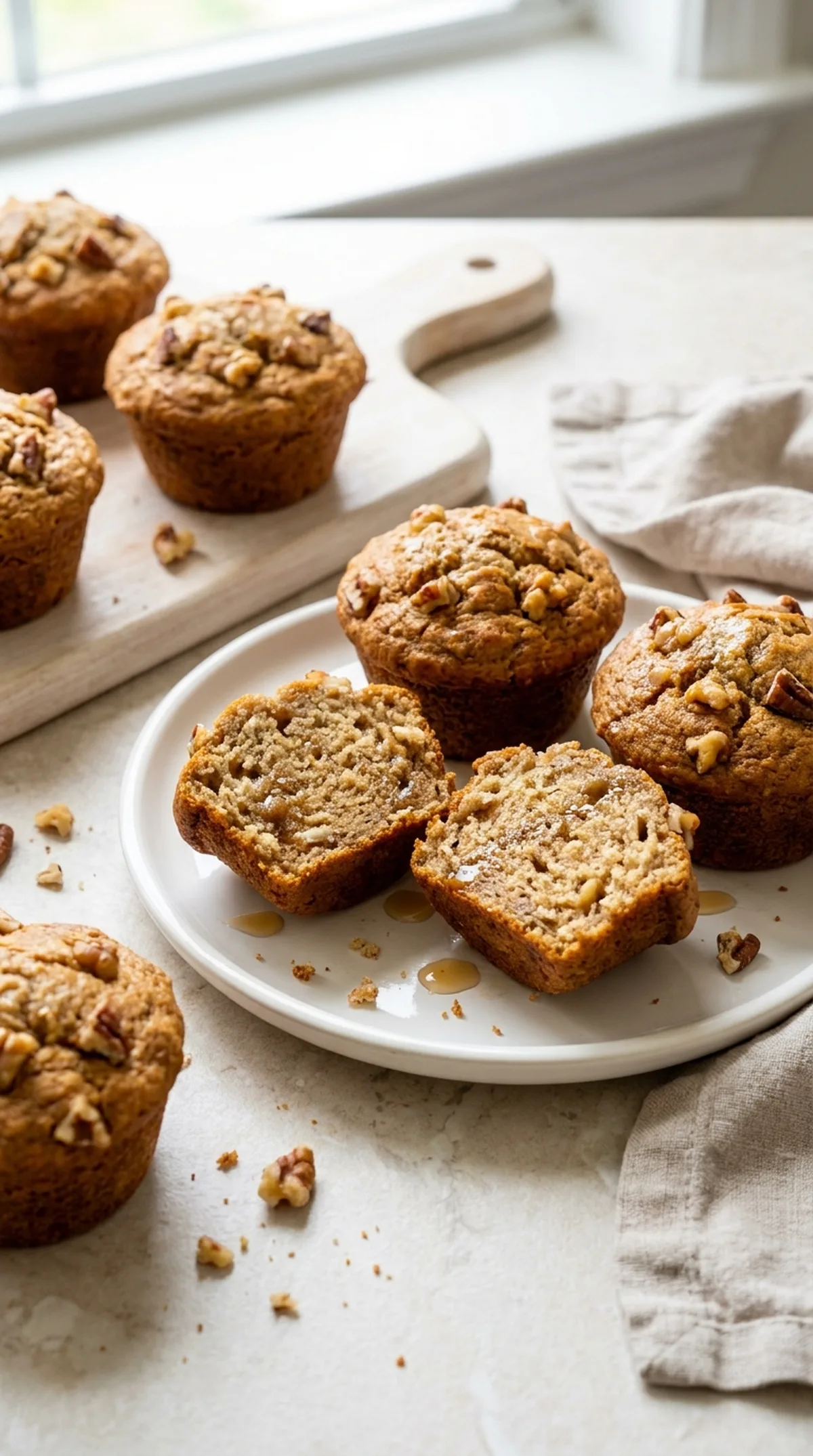 Moist Almond Flour Banana Muffins finished recipe