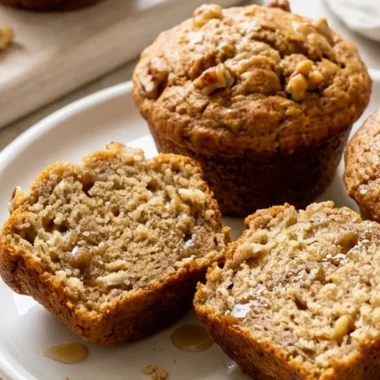 Moist Almond Flour Banana Muffins finished recipe