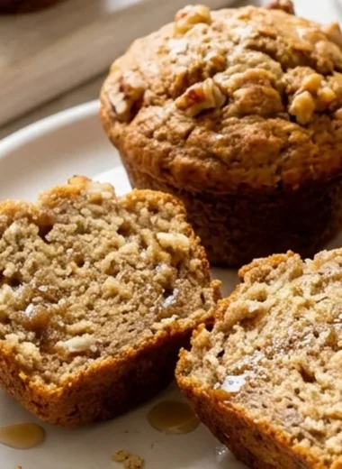 Moist Almond Flour Banana Muffins finished recipe
