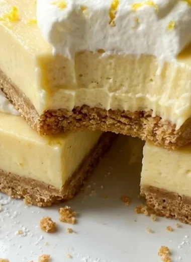 No-Bake Lemon Bars with Graham Cracker Crust finished recipe