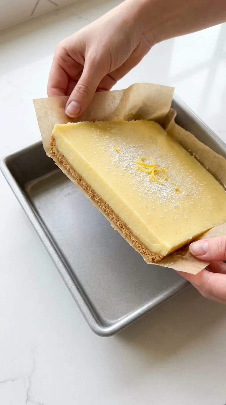 No-Bake Lemon Bars with Graham Cracker Crust step 13