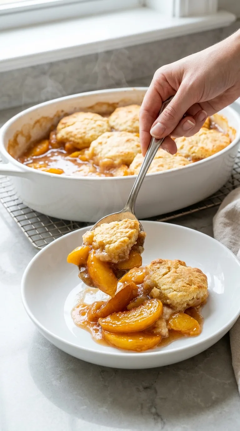 Peach Cobbler with Buttermilk Biscuit Topping step 12