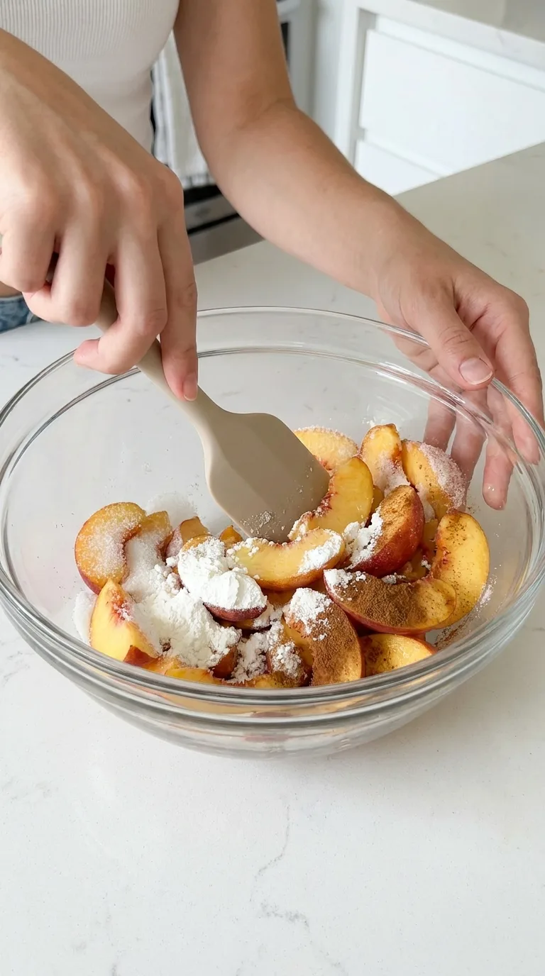 Peach Cobbler with Buttermilk Biscuit Topping step 3