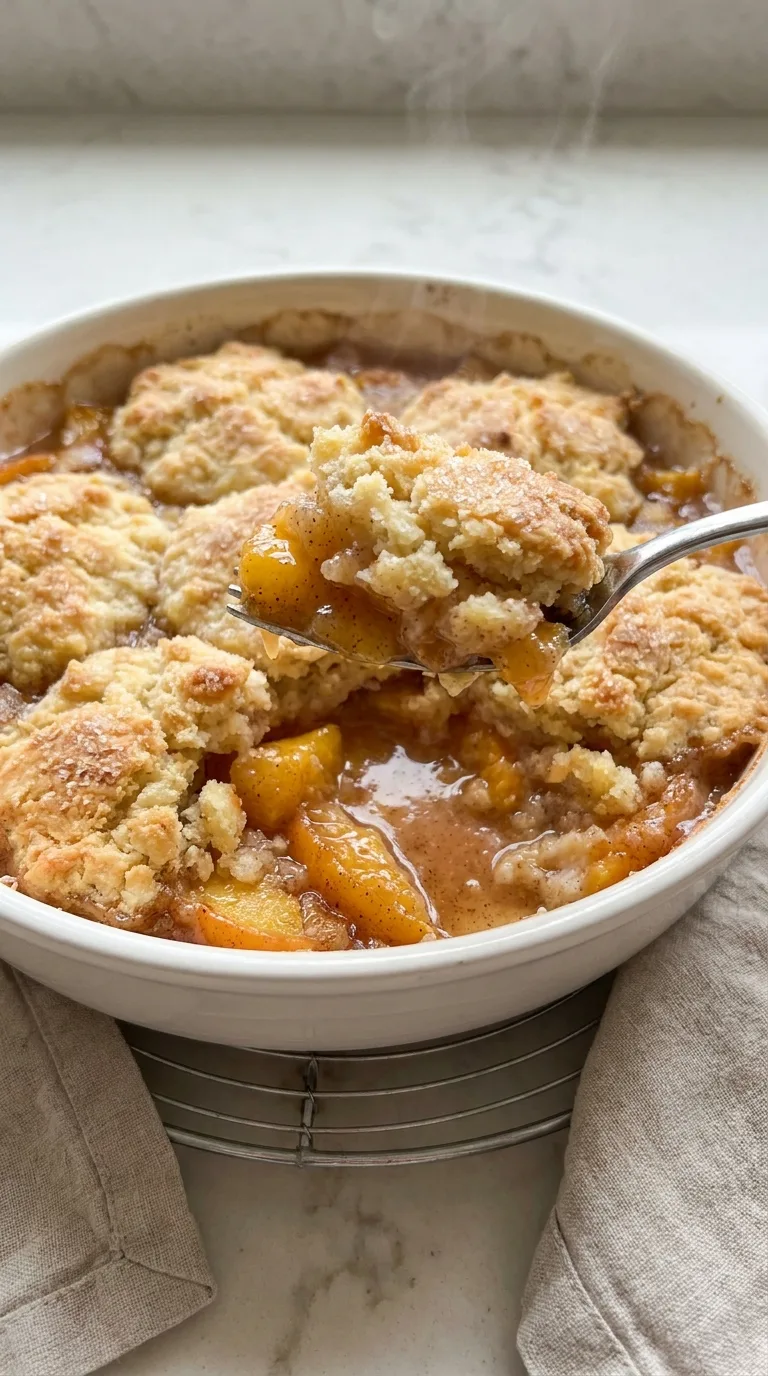 Peach Cobbler with Buttermilk Biscuit Topping step Final