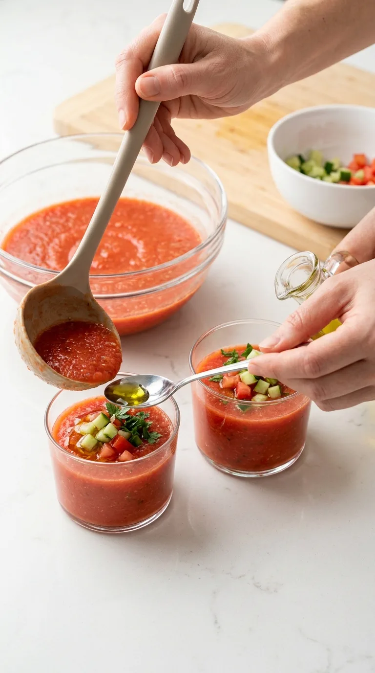 Tomato Cucumber Gazpacho step 10