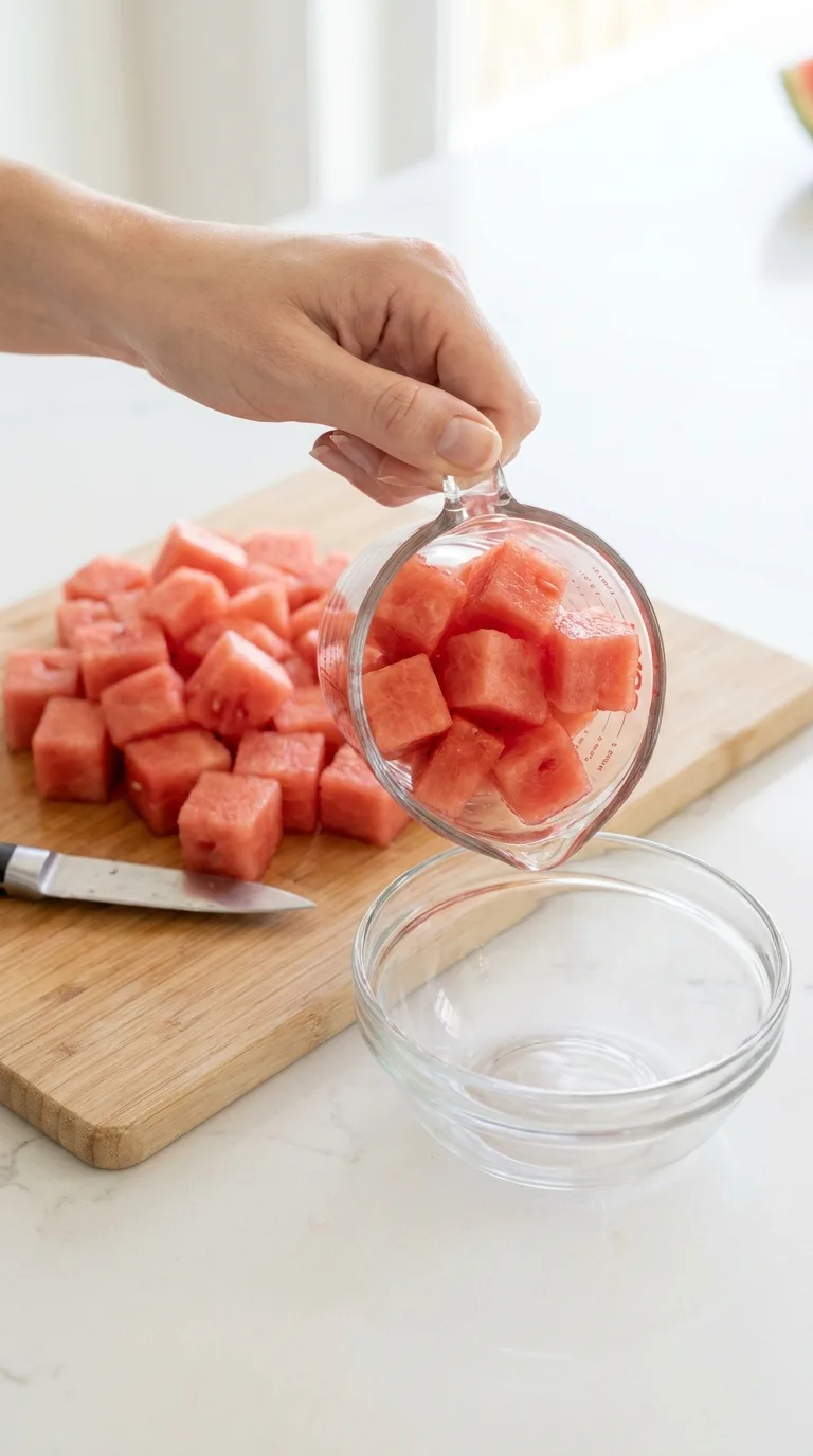 Watermelon Gazpacho with Tomato and Cucumber step 1