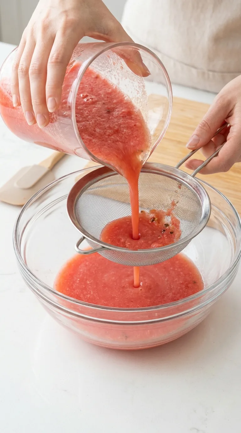 Watermelon Gazpacho with Tomato and Cucumber step 6