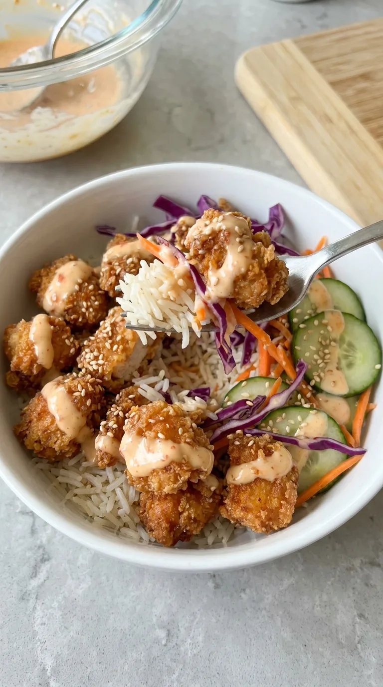 Bang Bang Chicken Bowl step Final