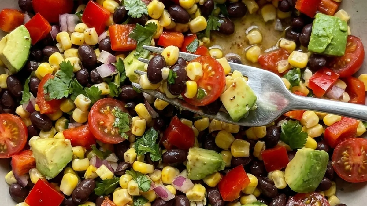 Black Bean Corn Salad finished recipe