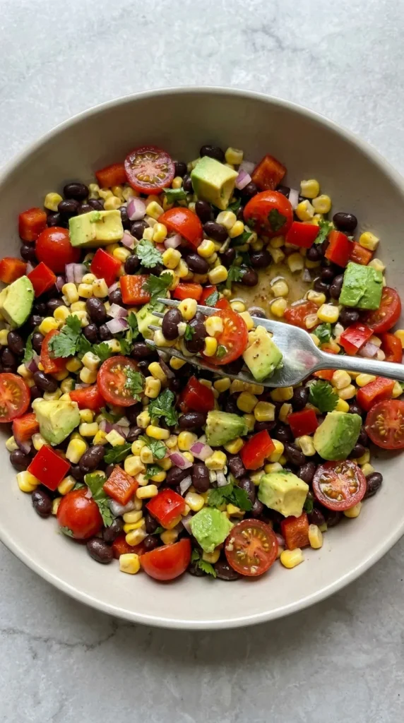 Black Bean Corn Salad full finished recipe