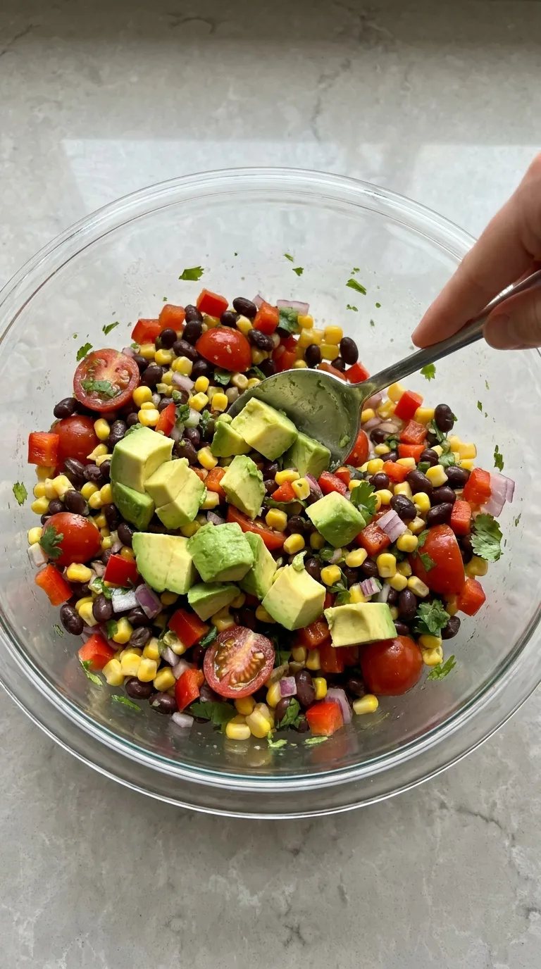 Black Bean Corn Salad - Process Step