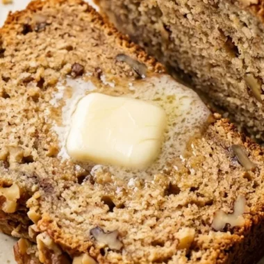 Brown Butter Banana Bread with Toasted Walnuts finished recipe