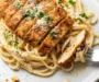 Cajun Chicken Over Creamy Parmesan Linguine