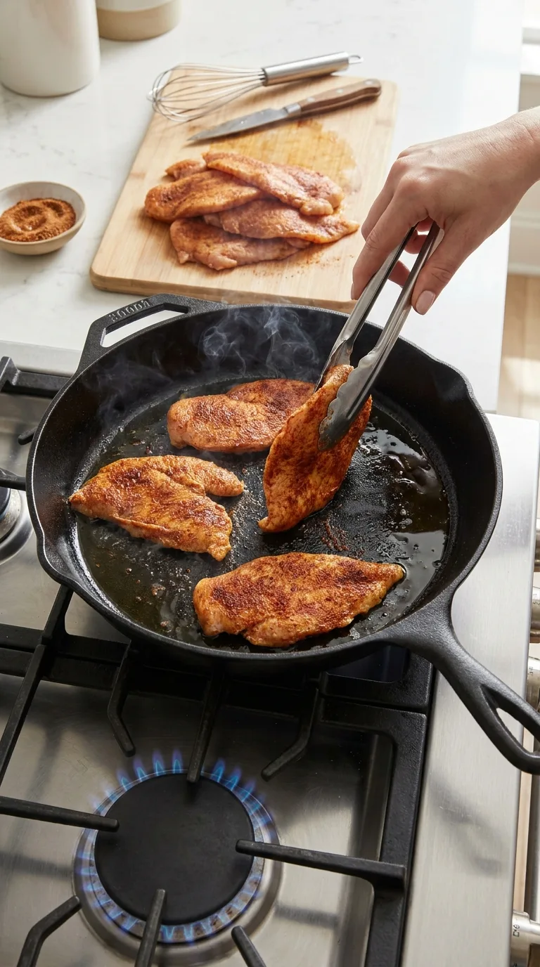 Cajun Chicken Over Creamy Parmesan Linguine step 5