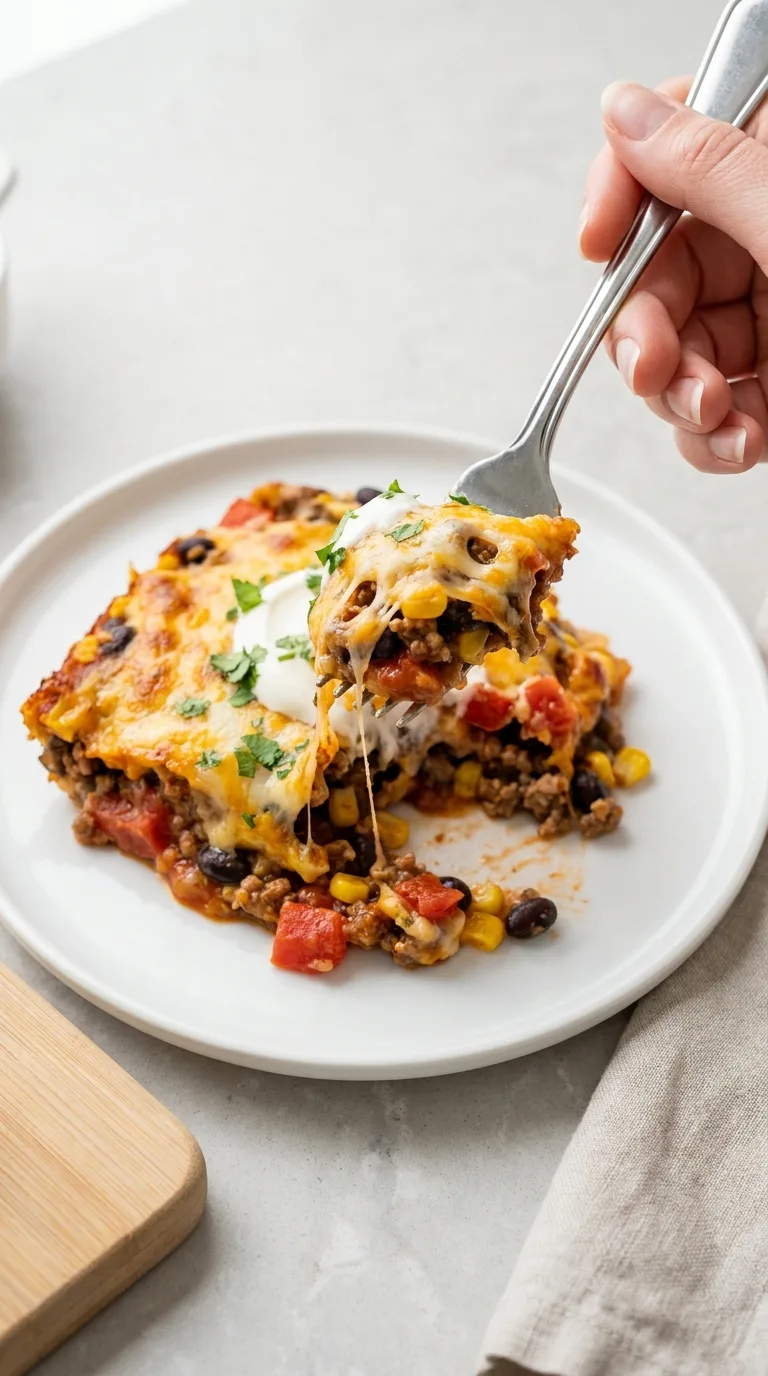 Cheesy Taco Bake Casserole step Final