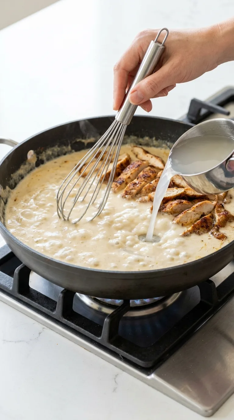 Creamy Cajun Chicken Alfredo step 11