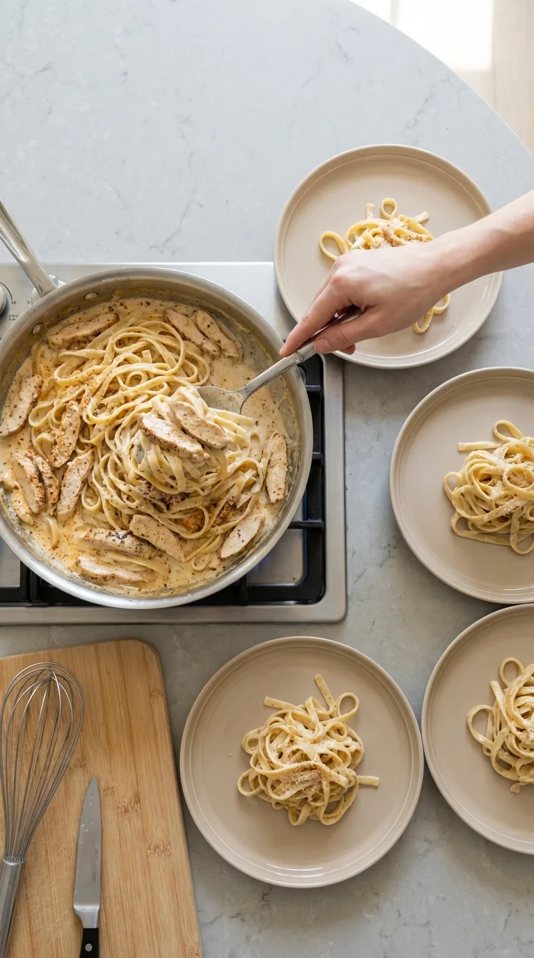 Creamy Cajun Chicken Alfredo step 15