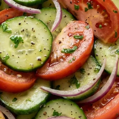Cucumber and Tomato Salad with Vinegar