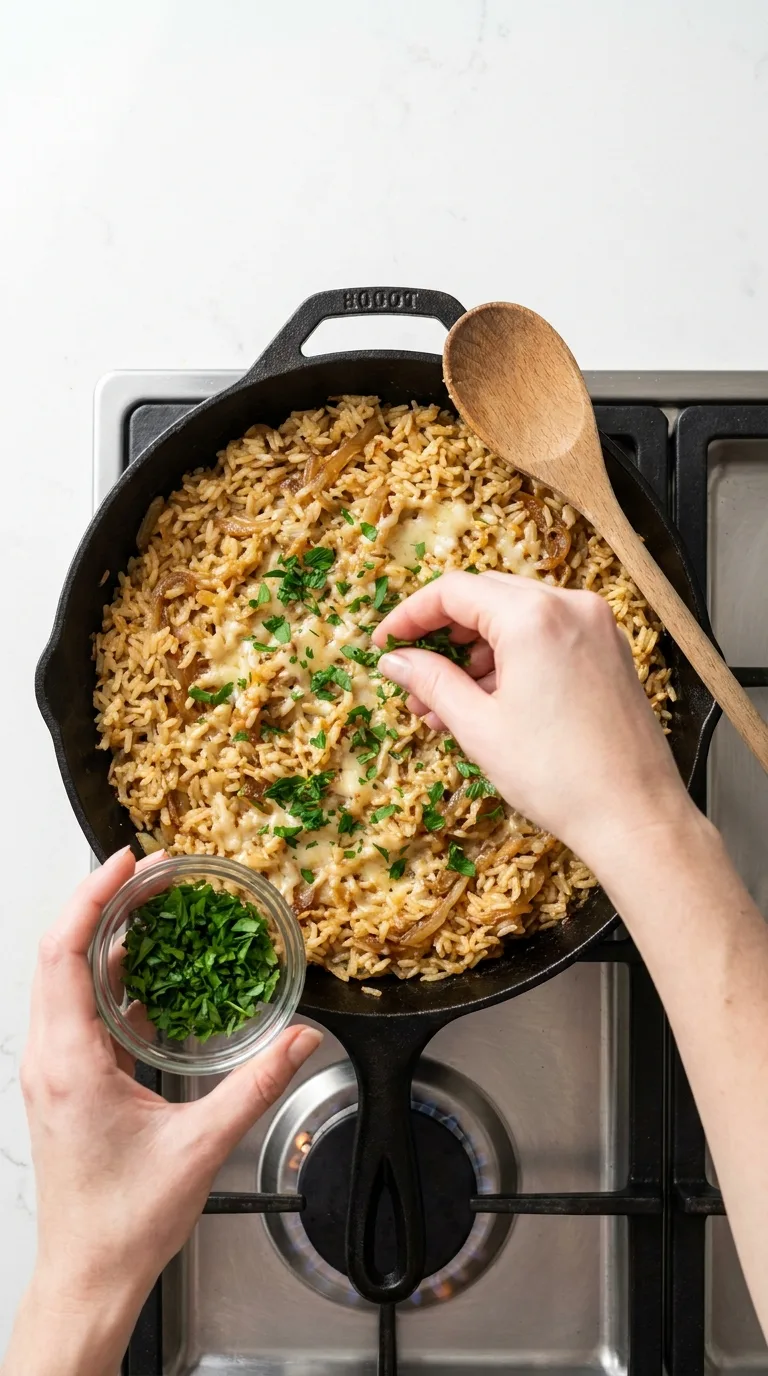French Onion Butter Rice - Process Step