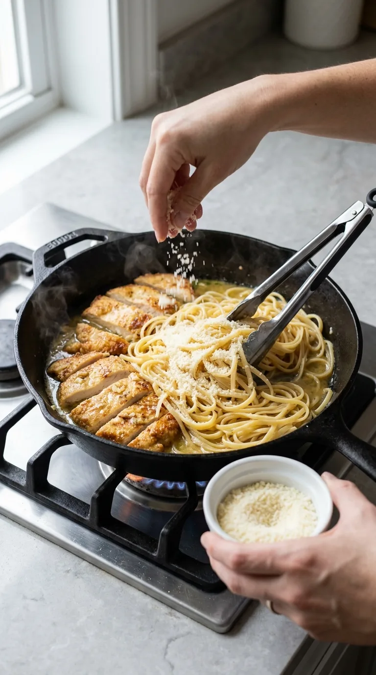 Garlic Butter Chicken Pasta step 12