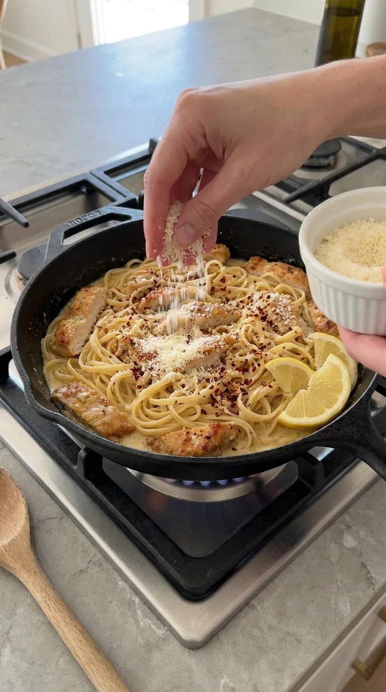Garlic Butter Chicken Pasta - Process Step