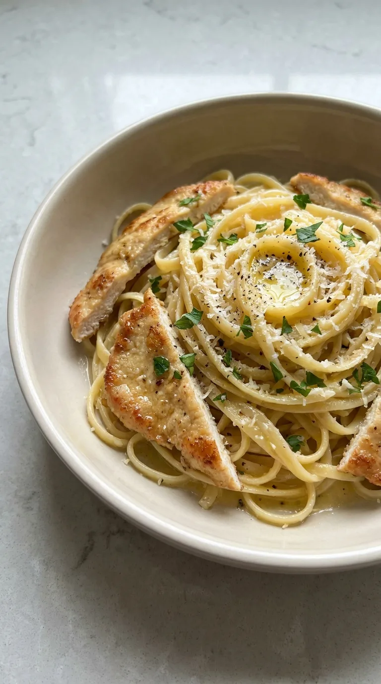 Garlic Butter Chicken Pasta step Final