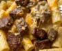Garlic Butter Steak Tips with Cheesy Rigatoni