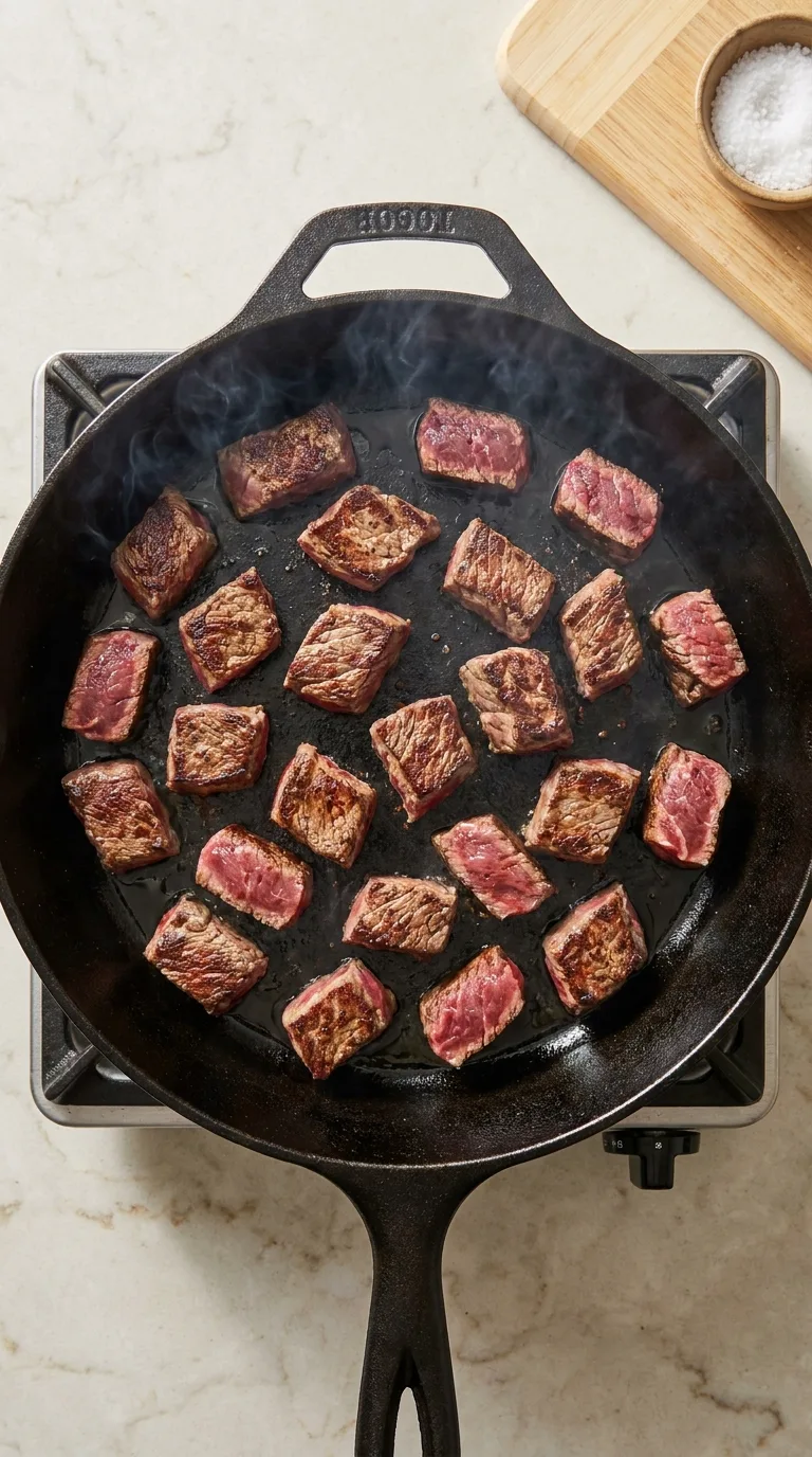Garlic Butter Steak Tips with Cheesy Rigatoni step 4