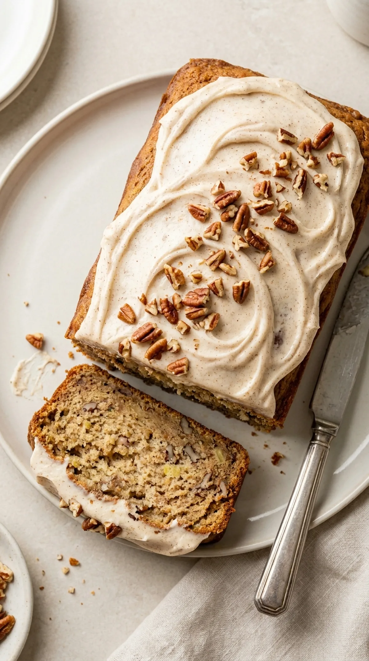 Hummingbird Bread with Cinnamon Cream Cheese Frosting finished recipe