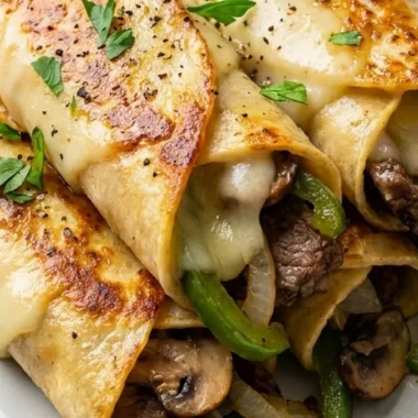 Keto Philly Cheesesteak Roll Ups finished recipe